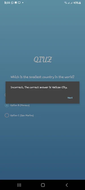 Quiz App Screenshot 2