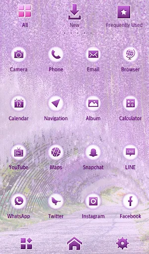 Wisteria Tunnel Theme +HOME Screenshot 2