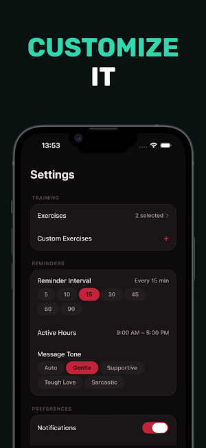 MicroReps - Workout Reminder Screenshot 2
