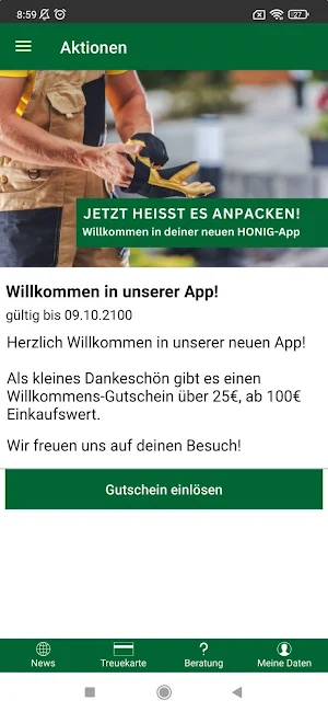 Honig Baustoffe Screenshot 2