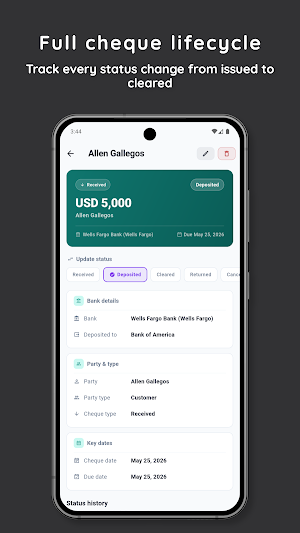ChequeVault - Cheque Manager Screenshot 3