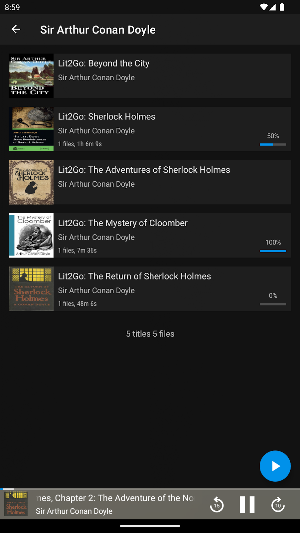 CloudBooks audio book player Screenshot 1