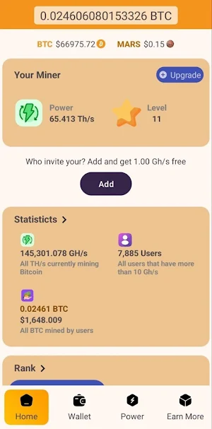 Avallon Miner - Bitcoin Mining Screenshot 0