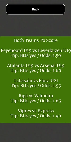 Btts predictor Screenshot 0
