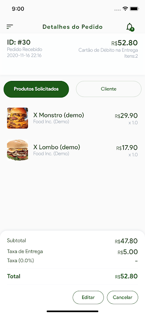 Demo Estabelecimento - Dono do App Screenshot 2