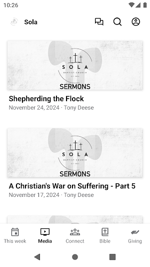Sola Baptist Church Screenshot 1