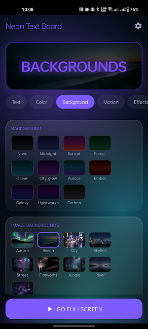 Neon LED Scroller — Text Board Screenshot 2