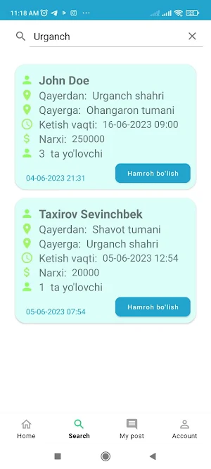 Hamroh taxi screenshot 6