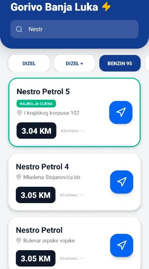 Gorivo Banja Luka Screenshot 2