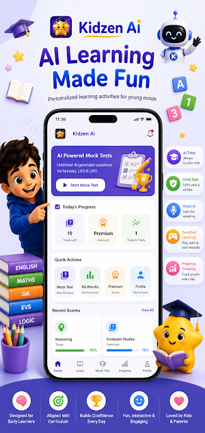 KidzenAI: Kids Learning App Screenshot 0