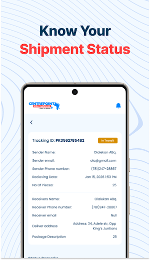 Centrepoint Cargo Tracker Screenshot 1