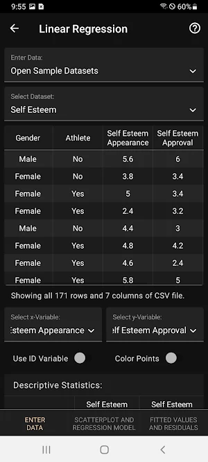 Art of Stat: Regression Screenshot 3