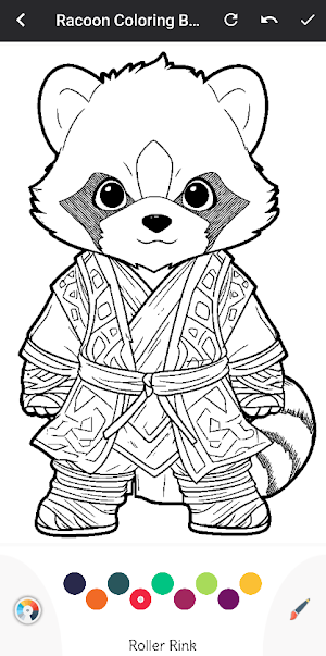 Cute Racoon Coloring Book Screenshot 2