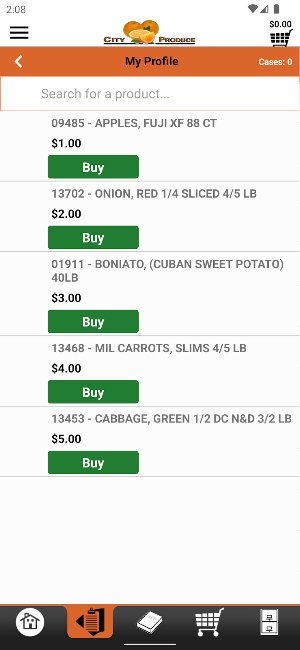 City Produce Mobile Ordering Screenshot 1