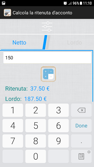 la ritenuta d'acconto Pro Screenshot 1