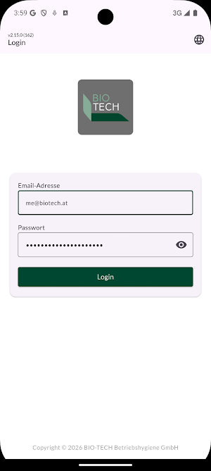 BIO-TECH Kundenapp Screenshot 0