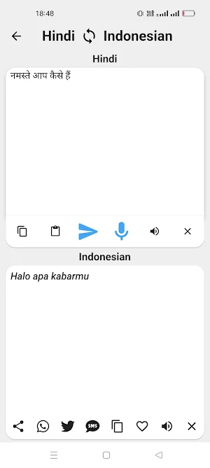 Hindi To Indonesian Translator Screenshot 1