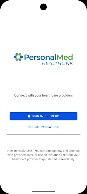 PersonalMed HealthLink Screenshot 0
