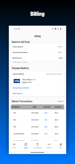 Club Systems Member Portal Screenshot 1