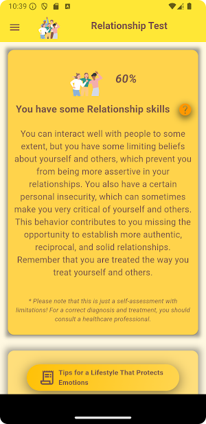 Relationship Test Screenshot 3