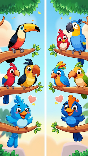 Bird Color Sort Puzzle Game IQ Screenshot 1