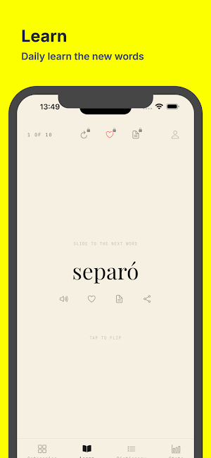 Spanish Vocabulary Screenshot 1