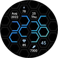 Hexagon - Digital Watch 24h