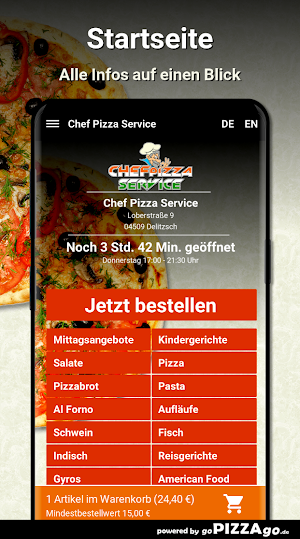 Chef Pizza Service Delitzsch Screenshot 1