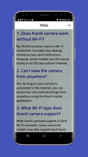 arenti camera guide Screenshot 3
