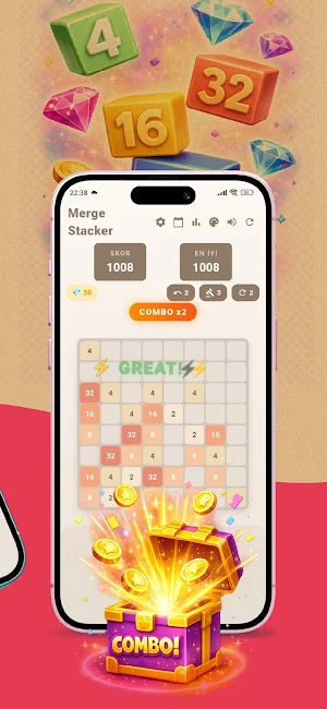 Merge Stacker: Number Puzzle Screenshot 2