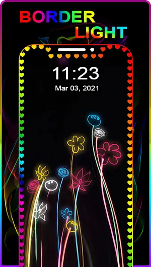Border Light Live Wallpaper - Edge Lighting Colors Screenshot 2
