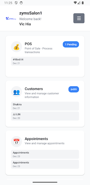 Zyms POS Screenshot 0