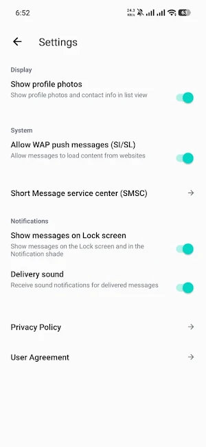 Hyper Messaging - Private SMS Screenshot 1