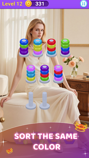 Nut Sort 3D: Beauties Screenshot 1