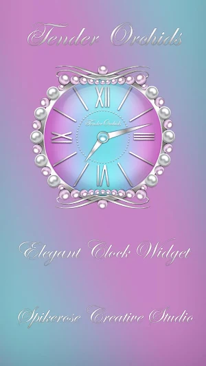 Tender Orchids Clock Widget Screenshot 0
