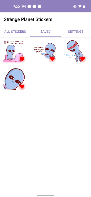 Strange Planet Stickers Screenshot 2