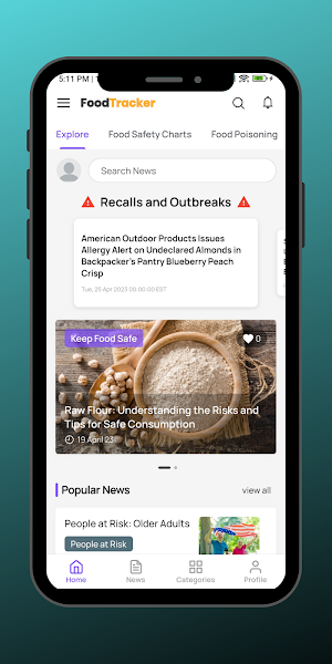 Food Safety Tracker Screenshot 0