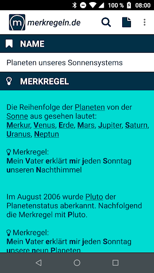 merkregeln.de - Alles gemerkt! Screenshot 1