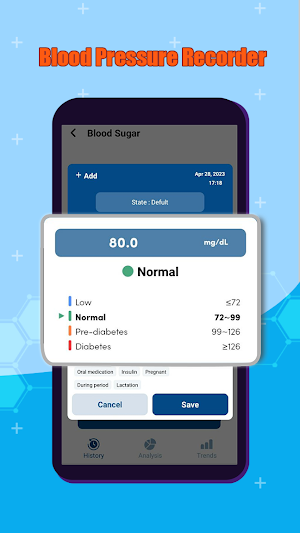 Blood Pressure: Sugar Tracker Screenshot 3