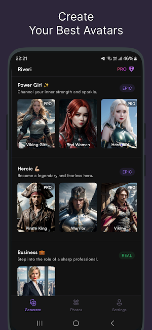 Riveri: AI Avatar Generator Screenshot 0