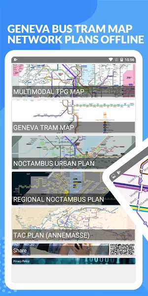 GENEVA BUS TRAM MAP NETWORK PLANS OFFLINE Screenshot 0