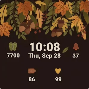 Autumn Watch Face Animated Screenshot 2