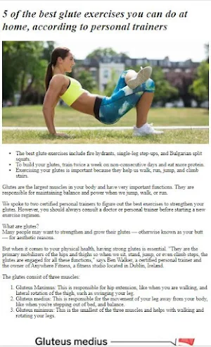 How to Do Glutes Exercises Screenshot 0