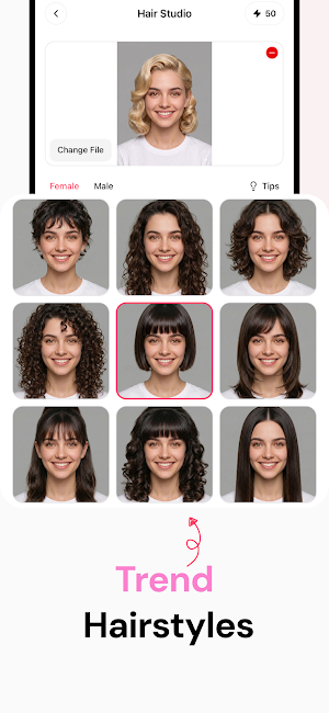 Hair AI: Hairstyle Try On Screenshot 1