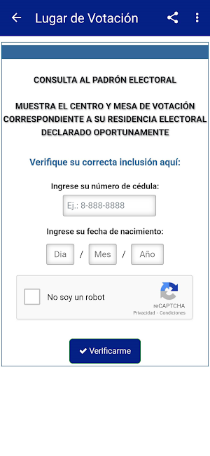 Lugar de Votación Panamá Screenshot 1