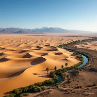 Aerial View Desert Wallpaper