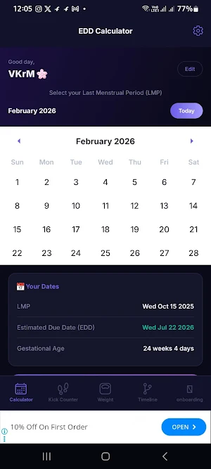 EDDCalculator Screenshot 2