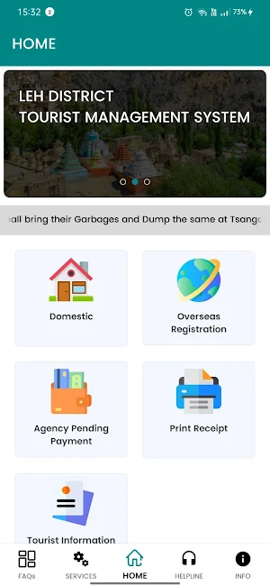 Leh Tourist Management Screenshot 1