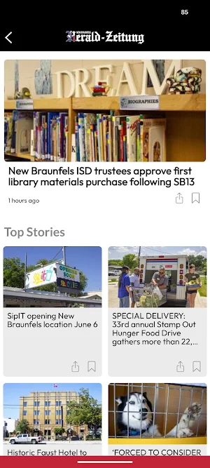 New Braunfels Herald-Zeitung Screenshot 1