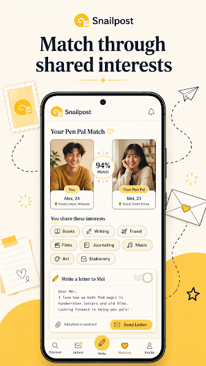 SnailPost: Pen Pal Letters Screenshot 2